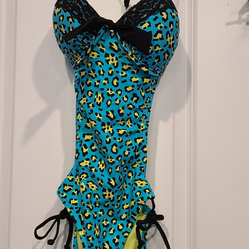 Juniors Bongo Leopard Print Push Up Monokini